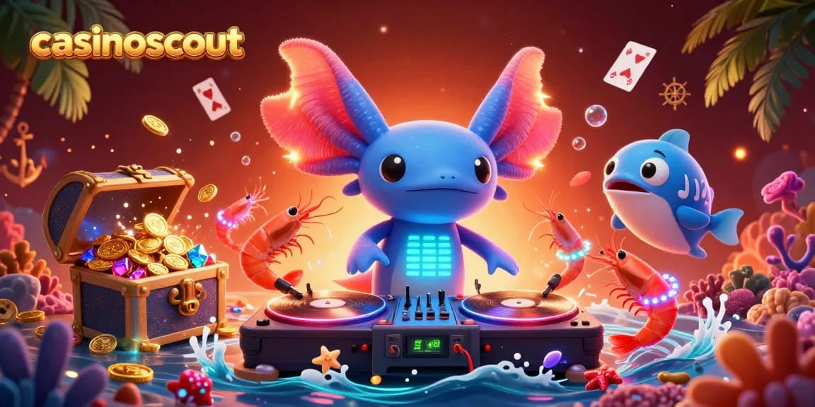 Experience the vibrant world of casinoscout with thrilling online pokies action in a colorful underwater scene.