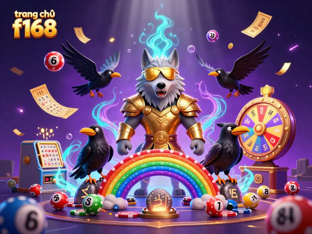 Engage with exciting games at trang chủ f168 featuring a vibrant casino scene with lottery and bingo elements.