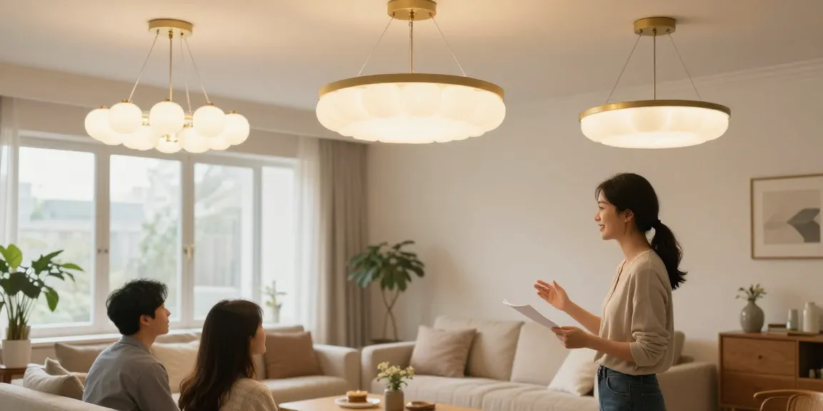 Lustra dormitor într-un interior elegant, lumină naturală, servicii de design de interior profesioniste.